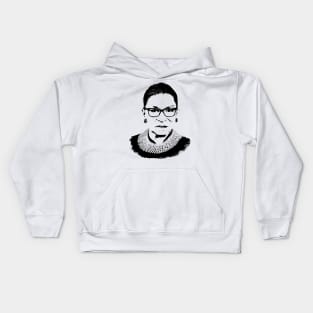 Ruth Bader Ginsburg Portrait Kids Hoodie